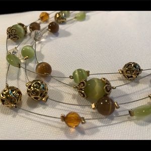 Lia Sophia 4 Strand Mulit-Bead Necklace